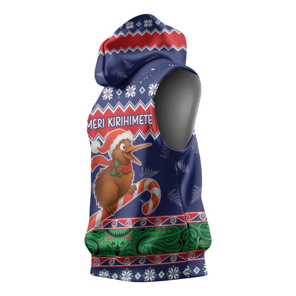 New Zealand Christmas Sleeveless Hoodie Kiwi-sh You A Merry Christmas LT05 - Polynesian Pride