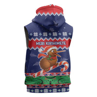 New Zealand Christmas Sleeveless Zip Hoodie Kiwi-sh You A Merry Christmas LT05 - Polynesian Pride