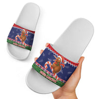 New Zealand Christmas Slide Sandals Kiwi-sh You A Merry Christmas LT05 - Polynesian Pride