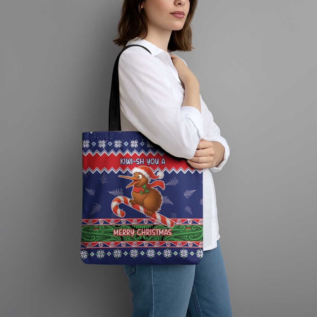 New Zealand Christmas Tote Bag Kiwi-sh You A Merry Christmas LT05 - Polynesian Pride