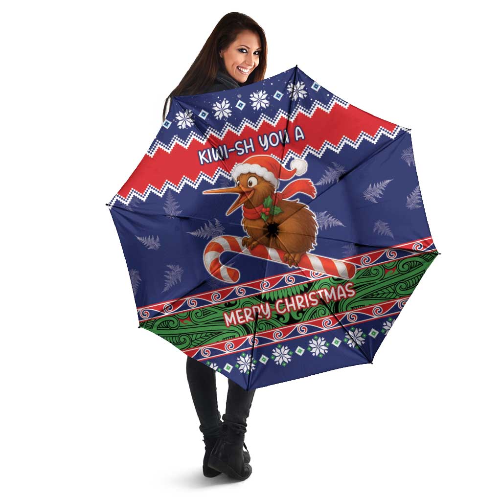 New Zealand Christmas Umbrella Kiwi-sh You A Merry Christmas LT05 - Polynesian Pride
