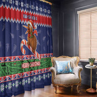 New Zealand Christmas Window Curtain Kiwi-sh You A Merry Christmas LT05 - Polynesian Pride