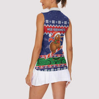 New Zealand Christmas Women Sleeveless Polo Shirt Kiwi-sh You A Merry Christmas LT05 - Polynesian Pride