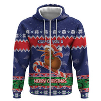 New Zealand Christmas Zip Hoodie Kiwi-sh You A Merry Christmas LT05 Zip Hoodie Blue - Polynesian Pride