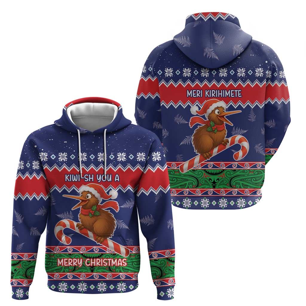 New Zealand Christmas Zip Hoodie Kiwi-sh You A Merry Christmas LT05 - Polynesian Pride