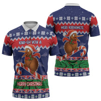 New Zealand Christmas Zipper Polo Shirt Kiwi-sh You A Merry Christmas LT05 - Polynesian Pride