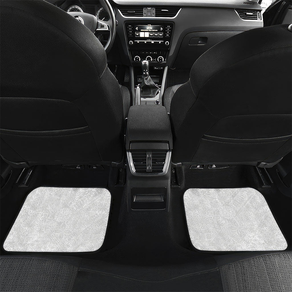 Personalised Fiji Day 2026 Car Mats Masi Tapa Pattern With Palm Tree White Version LT05 Set 2pcs - Back White - Polynesian Pride