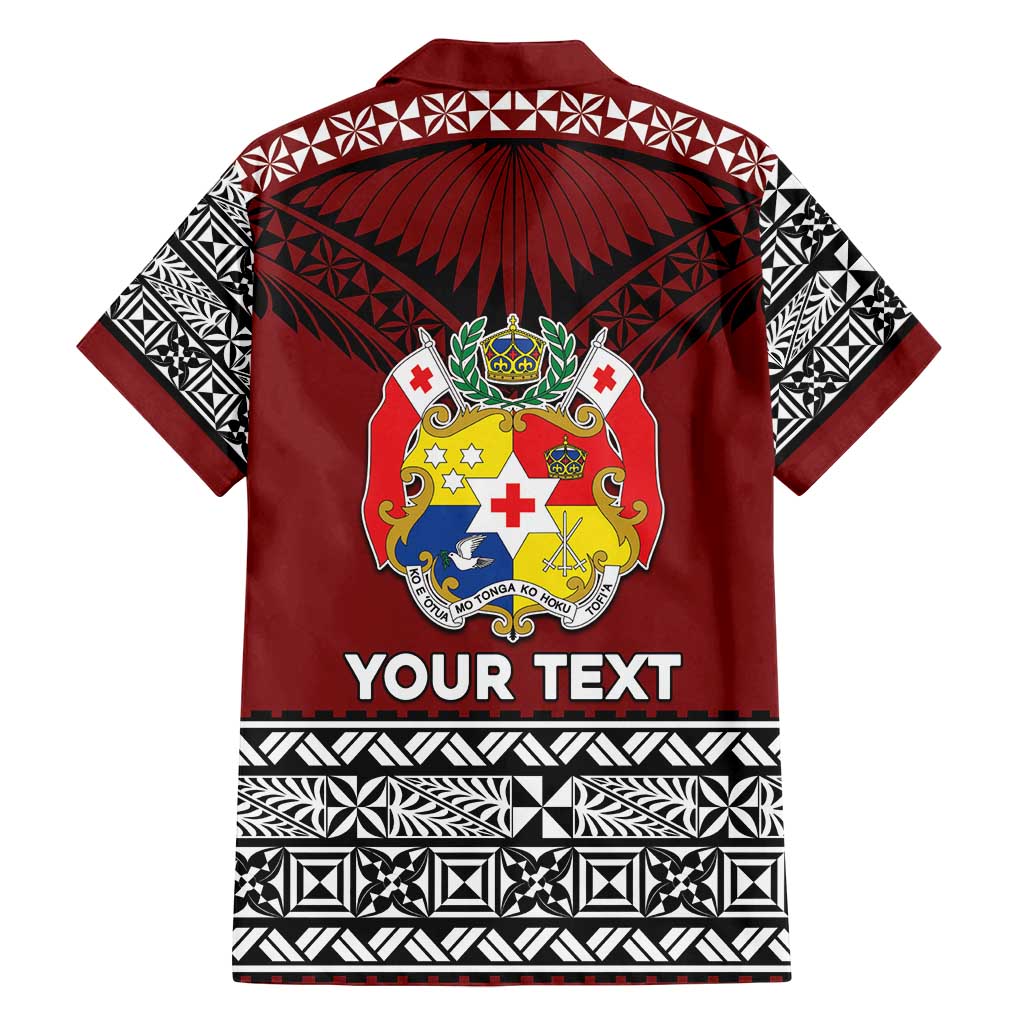 Personalised Tonga Constitution Day Family Matching Off Shoulder Short Dress and Hawaiian Shirt Tongan Kupesi Ngatu Pattern LT05 - Polynesian Pride