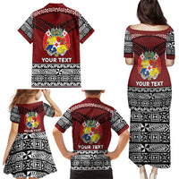 Personalised Tonga Constitution Day Family Matching Puletasi and Hawaiian Shirt Tongan Kupesi Ngatu Pattern LT05 - Polynesian Pride