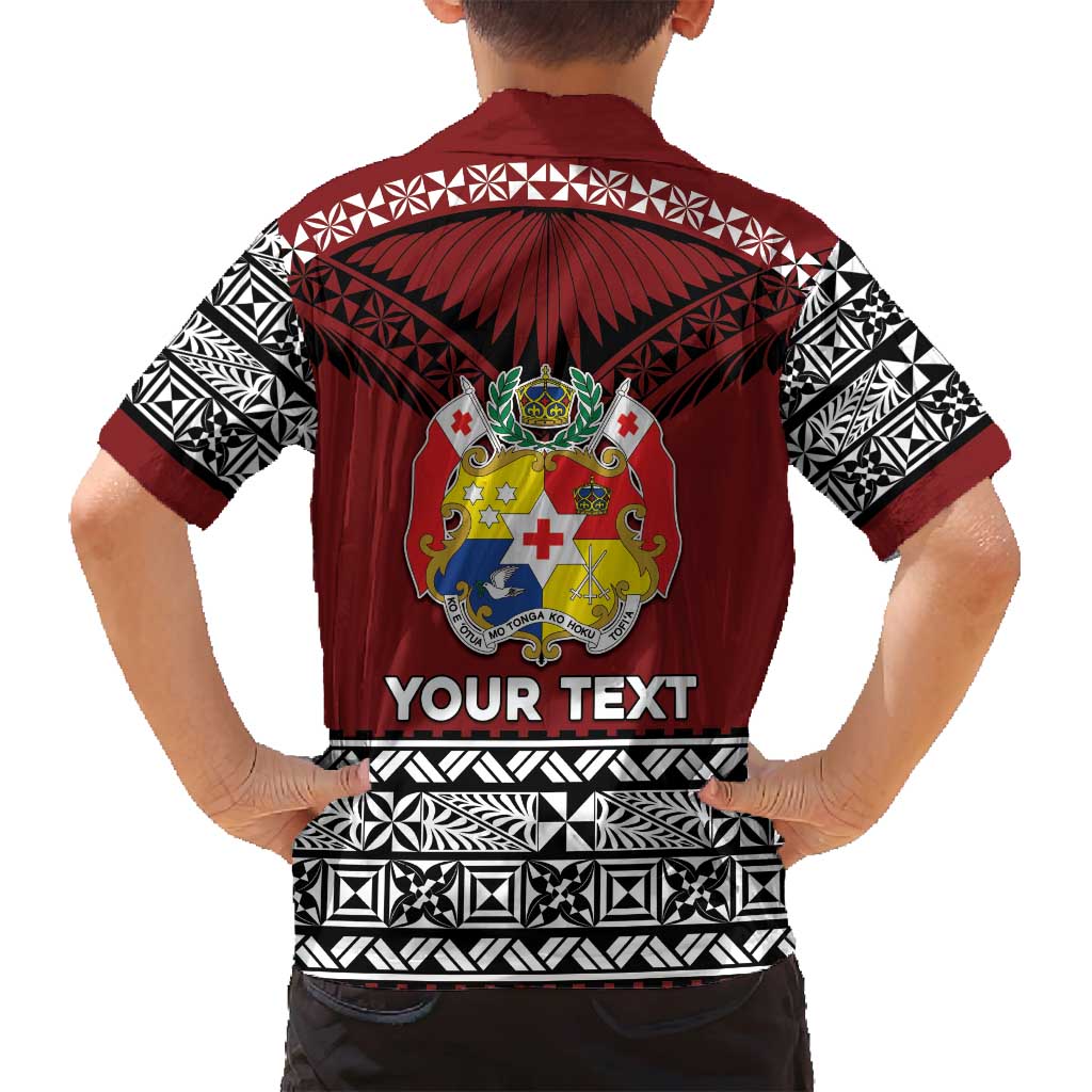 Personalised Tonga Constitution Day Family Matching Tank Maxi Dress and Hawaiian Shirt Tongan Kupesi Ngatu Pattern LT05 - Polynesian Pride