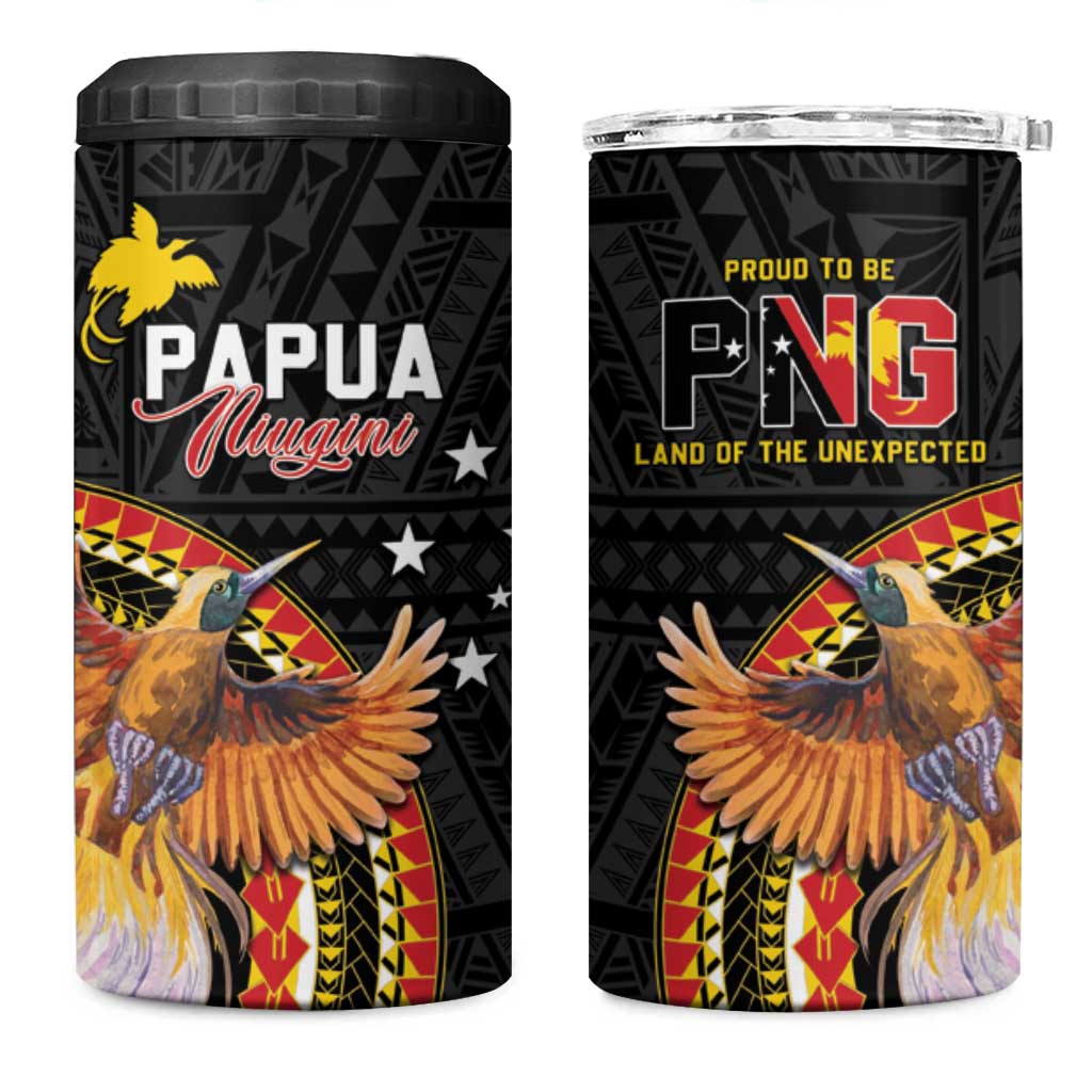 Papua New Guinea Tok Pisin Wik 4 in 1 Can Cooler Tumbler Land Of The Unexpected LT05 One Size: 16 oz Black - Polynesian Pride