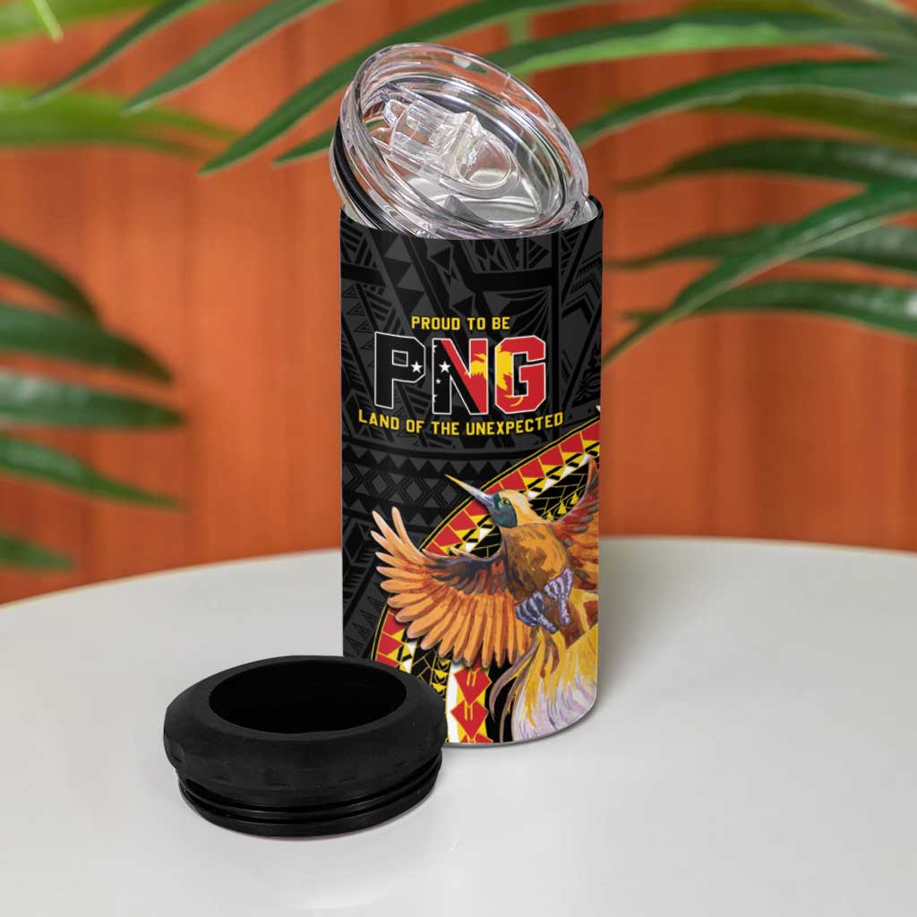 Papua New Guinea Tok Pisin Wik 4 in 1 Can Cooler Tumbler Land Of The Unexpected LT05 - Polynesian Pride
