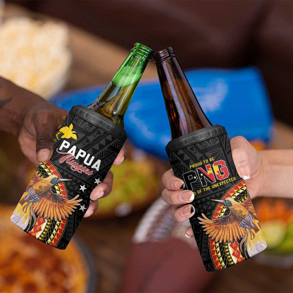 Papua New Guinea Tok Pisin Wik 4 in 1 Can Cooler Tumbler Land Of The Unexpected LT05 - Polynesian Pride