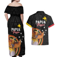 Papua New Guinea Tok Pisin Wik Couples Matching Off Shoulder Maxi Dress and Hawaiian Shirt Land Of The Unexpected LT05 - Polynesian Pride