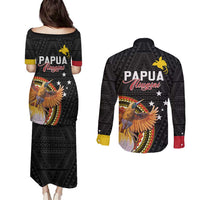 Papua New Guinea Tok Pisin Wik Couples Matching Puletasi and Long Sleeve Button Shirt Land Of The Unexpected LT05 - Polynesian Pride