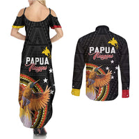 Papua New Guinea Tok Pisin Wik Couples Matching Summer Maxi Dress and Long Sleeve Button Shirt Land Of The Unexpected LT05 - Polynesian Pride