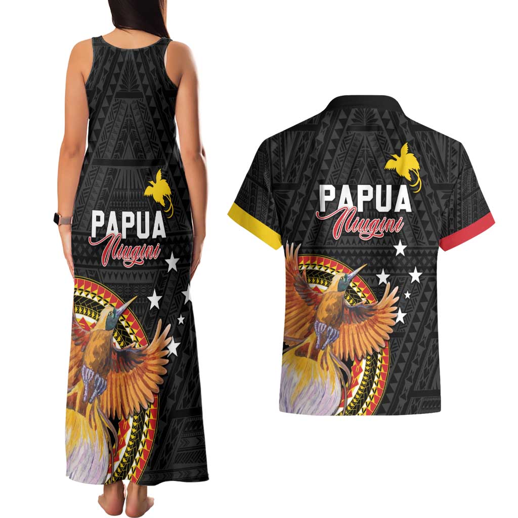 Papua New Guinea Tok Pisin Wik Couples Matching Tank Maxi Dress and Hawaiian Shirt Land Of The Unexpected LT05 - Polynesian Pride