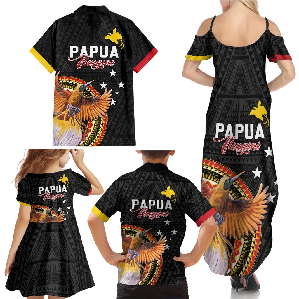 Papua New Guinea Tok Pisin Wik Family Matching Summer Maxi Dress and Hawaiian Shirt Land Of The Unexpected LT05 - Polynesian Pride