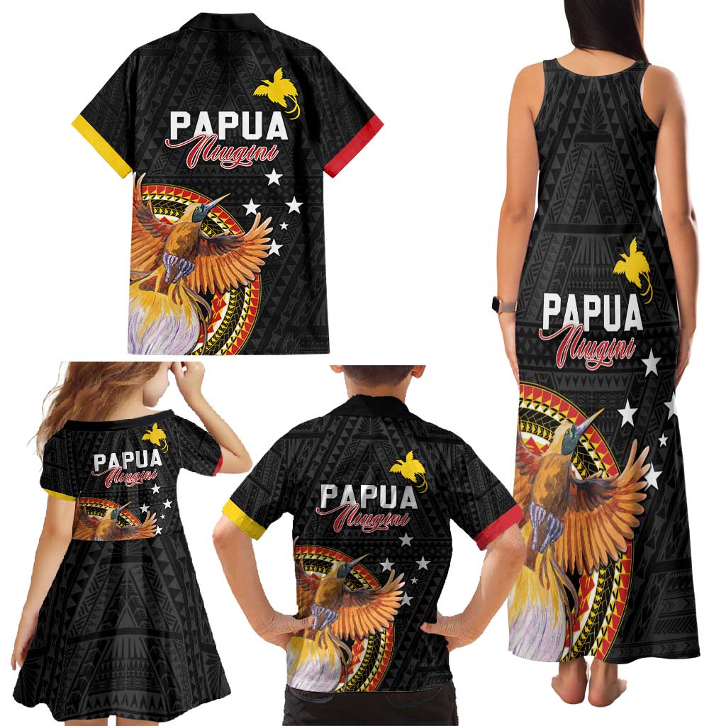 Papua New Guinea Tok Pisin Wik Family Matching Tank Maxi Dress and Hawaiian Shirt Land Of The Unexpected LT05 - Polynesian Pride