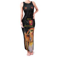 Papua New Guinea Tok Pisin Wik Family Matching Tank Maxi Dress and Hawaiian Shirt Land Of The Unexpected LT05 Mom's Dress Black - Polynesian Pride