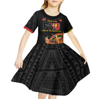 Papua New Guinea Tok Pisin Wik Kid Short Sleeve Dress Land Of The Unexpected LT05 - Polynesian Pride