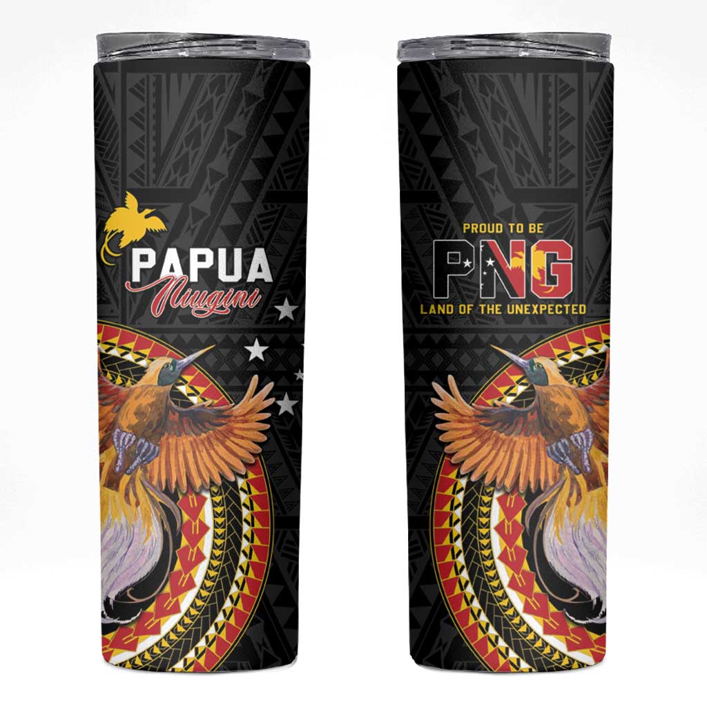 Papua New Guinea Tok Pisin Wik Skinny Tumbler Land Of The Unexpected LT05 Black - Polynesian Pride