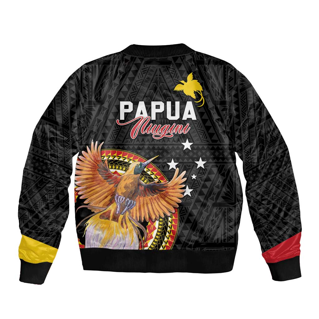 Papua New Guinea Tok Pisin Wik Sleeve Zip Bomber Jacket Land Of The Unexpected LT05 - Polynesian Pride