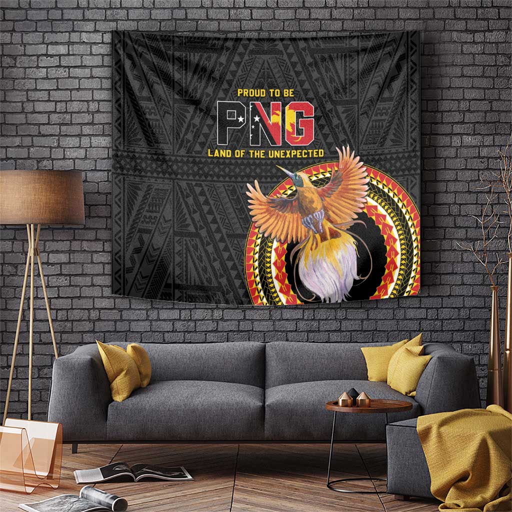 Papua New Guinea Tok Pisin Wik Tapestry Land Of The Unexpected LT05 Black - Polynesian Pride