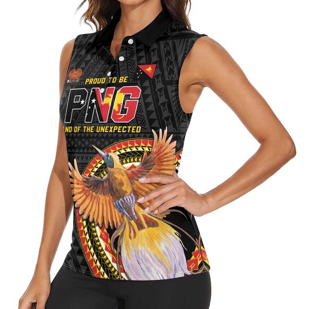 Papua New Guinea Tok Pisin Wik Women Sleeveless Polo Shirt Land Of The Unexpected LT05 - Polynesian Pride