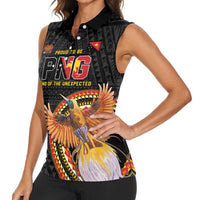 Papua New Guinea Tok Pisin Wik Women Sleeveless Polo Shirt Land Of The Unexpected LT05 - Polynesian Pride
