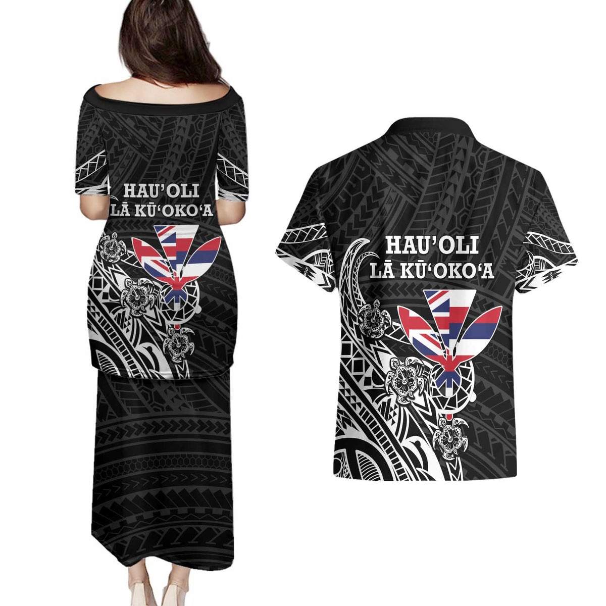 Hawaii November 28th Is My Independence Day Couples Matching Puletasi and Hawaiian Shirt
