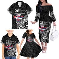Hawaii November 28th Is My Independence Day Family Matching Off The Shoulder Long Sleeve Dress and Hawaiian Shirt LT05 - Polynesian Pride