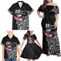 Hawaii November 28th Is My Independence Day Family Matching Off Shoulder Maxi Dress and Hawaiian Shirt LT05 - Polynesian Pride