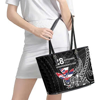 Hawaii November 28th Is My Independence Day Leather Tote Bag