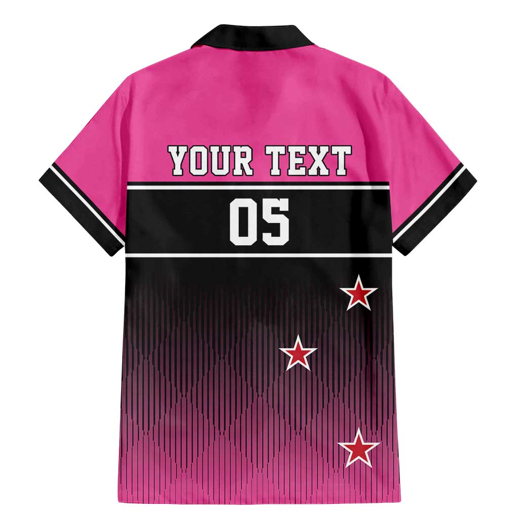 Custom New Zealand Women Cricket Family Matching Mermaid Dress and Hawaiian Shirt Pink Simple Style LT05 - Polynesian Pride