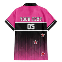 Custom New Zealand Women Cricket Family Matching Mermaid Dress and Hawaiian Shirt Pink Simple Style LT05 - Polynesian Pride