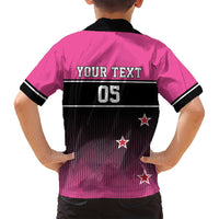 Custom New Zealand Women Cricket Family Matching Summer Maxi Dress and Hawaiian Shirt Pink Simple Style LT05 - Polynesian Pride
