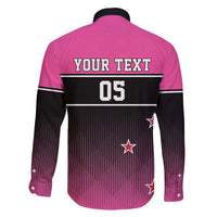Custom New Zealand Women Cricket Family Matching Summer Maxi Dress and Hawaiian Shirt Pink Simple Style LT05 - Polynesian Pride