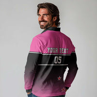 Custom New Zealand Women Cricket Long Sleeve Polo Shirt Pink Simple Style LT05 - Polynesian Pride