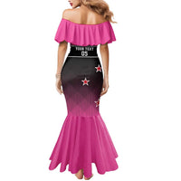 Custom New Zealand Women Cricket Mermaid Dress Pink Simple Style LT05 - Polynesian Pride