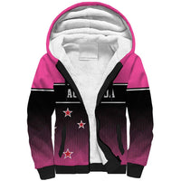 Custom New Zealand Women Cricket Sherpa Hoodie Pink Simple Style LT05 Unisex Pink - Polynesian Pride