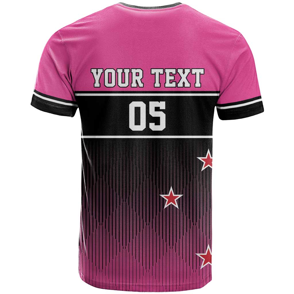 Custom New Zealand Women Cricket T Shirt Pink Simple Style LT05 - Polynesian Pride