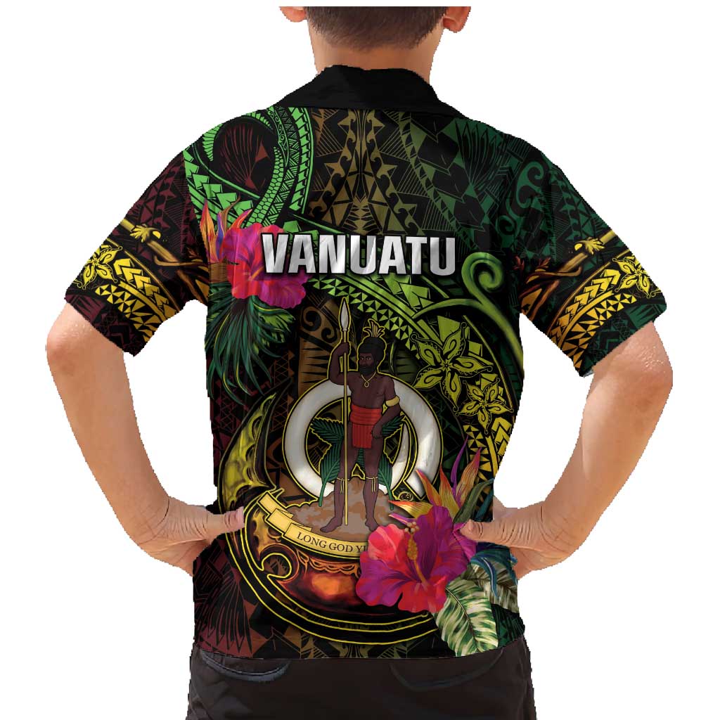 Vanuatu Family Matching Mermaid Dress and Hawaiian Shirt Be Strong Pray For Port Vila LT05 - Polynesian Pride