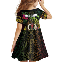 Vanuatu Family Matching Off Shoulder Short Dress and Hawaiian Shirt Be Strong Pray For Port Vila LT05 - Polynesian Pride