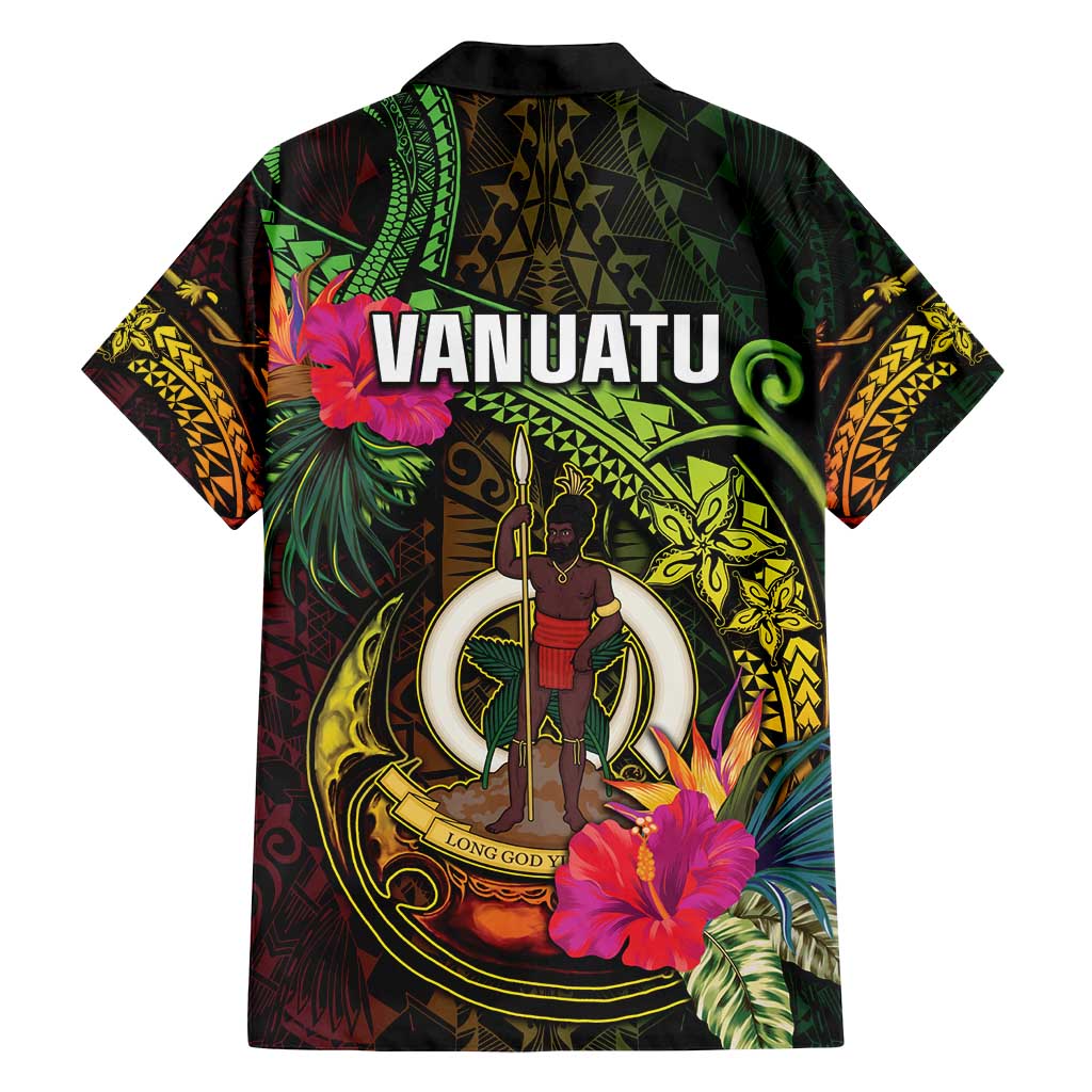 Vanuatu Family Matching Off Shoulder Short Dress and Hawaiian Shirt Be Strong Pray For Port Vila LT05 - Polynesian Pride