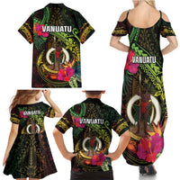 Vanuatu Family Matching Summer Maxi Dress and Hawaiian Shirt Be Strong Pray For Port Vila LT05 - Polynesian Pride