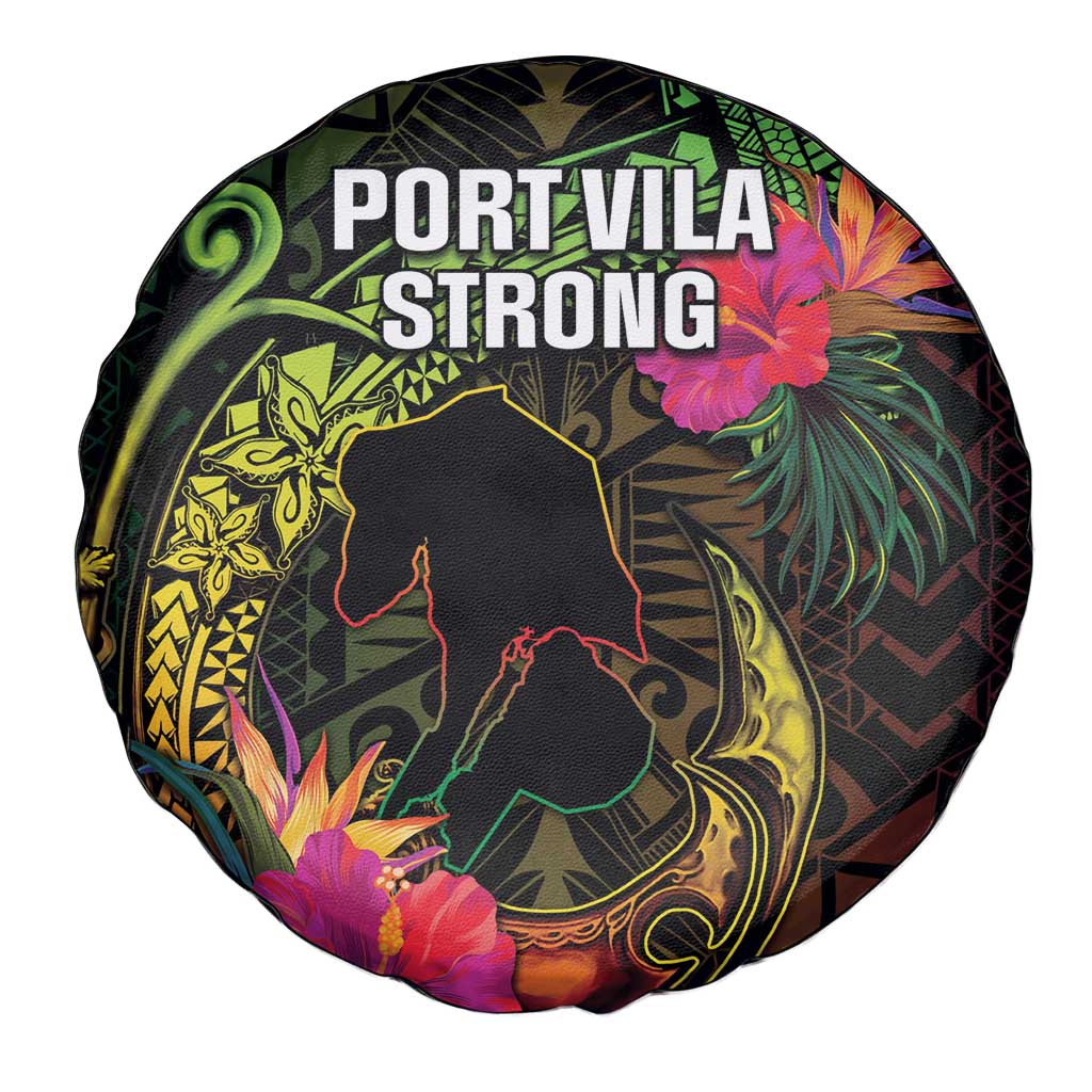 Vanuatu Spare Tire Cover Be Strong Pray For Port Vila LT05 - Polynesian Pride