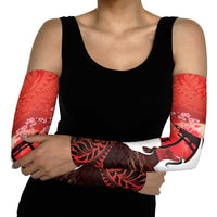 Hawaii and Japan Together Arm Sleeves Polynesian Art Tattoo With Cranes And Sakura LT05 - Polynesian Pride