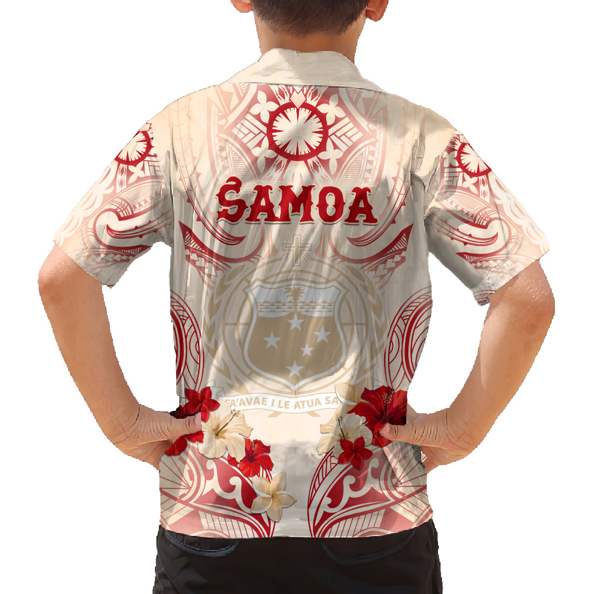 Siva Samoa Family Matching Long Sleeve Bodycon Dress and Hawaiian Shirt Samoan Taupou With Polynesian Pattern LT05 - Polynesian Pride