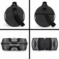 New Zealand Morepork Duffle Bag Maori Pattern Black LT05 - Polynesian Pride